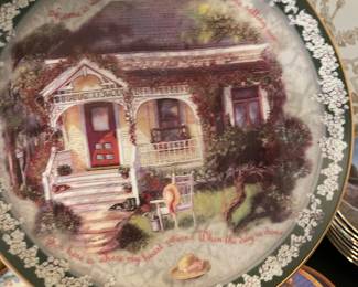 Complete Set of 10 'Welcome Home' Collector Plates by Glenna Kurz 