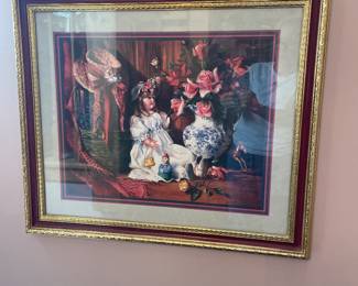 Home Interiors Victorian Doll Picture Large Framed Print Di Giacomo