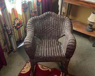 Childs Wicker Rocking Chair