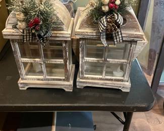 Christmas Decorative Wood Lanterns