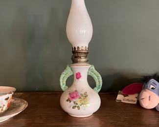 Miniature Porcelain Oil Lamp