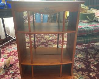 Vintage Wall Curio 3 Shelf with Mirror Back