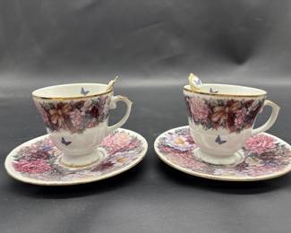 6-Piece Teacup & Saucer w/ Spoon Sets, Ltd. Ed.