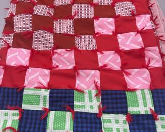 Vintage Patchwork Quilt is 62x80 in