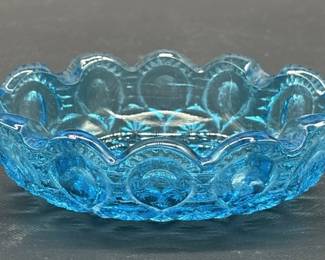 Vintage Moon & Star Blue by Smith Glass Ashtray