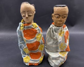 (2) African Ewe People Statuettes
