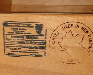 marking from inside the black dresser