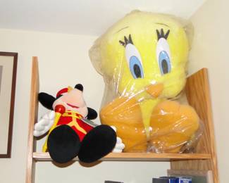 Large stuffed Tweety Bird, Stuffed Major Mickey Mouse