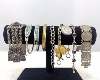 More sterling silver bracelets available at our estate sale in Winnetka!