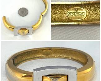 VIntage Givenchy two tone buckle bracelet