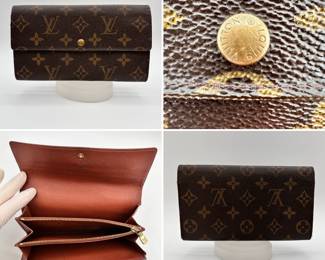 Vintage Louis Vuitton wallet, authenticated by Entrupy