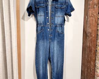 We The Free Marci denim shortsleeved jumpsuit by Free People, size M