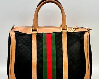 Gucci Boston Bag, authenticated by Entrupy.