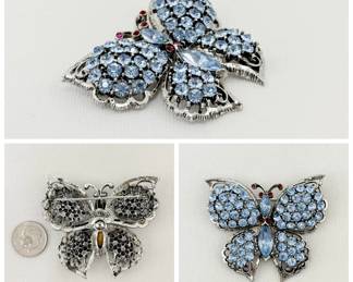 A beautiful Weiss blue butterfly brooch