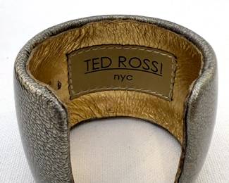 Vintage Ted Rossi NYC leather cuff bracelet