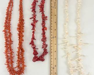 Vintage natural coral necklaces