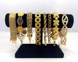 Gold tone bracelets from glam to more glam!