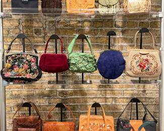 We have such a fun selection of vintage hand bags at this Winnetka estate sale!