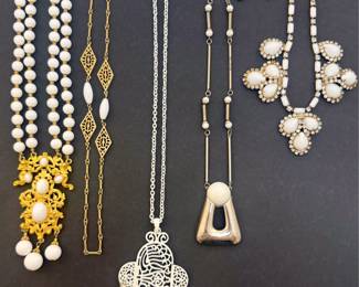 Gorgeous necklaces from Les Bernard, Emmons, Trifari, Pierre Cardin
