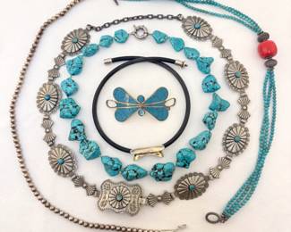 A sweet selection of southwest style choker length necklaces