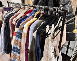 Vintage jackets, sweaters, shirts, winter coats, and more