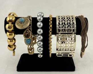 Fabulous costume jewelry including a big selection of bracelets at this Winnetka estate sale!
