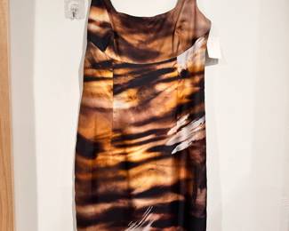 Janet Wise 100% silk mini dress, made in Argentina, size 42