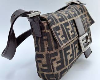 Fendi Zucca Baguette Classic Print Fendi Monogram bag, authenticated by Entrupy
