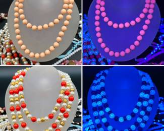 Some fun vintage/retro necklaces that also glow under black light!
