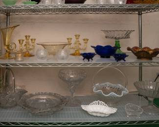 Art glass displayed for shoppers at our upcoming estate sale in Evanston