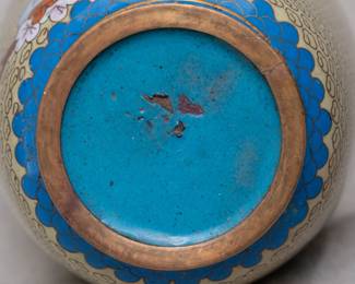 Base of the Large Chinese Cloisonne Vase