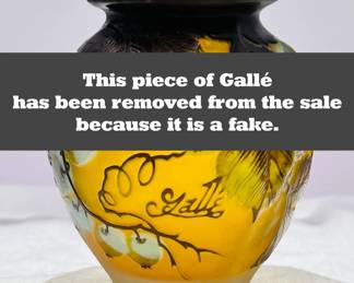 This piece of Gallé has been removed from the sale because it is a fake.