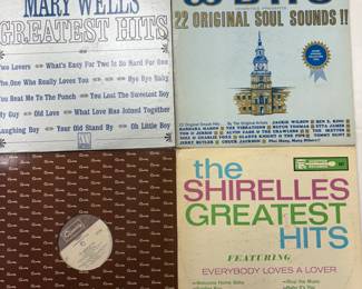 Vintage vinyl from Mary Wells, WDAS 22 Original Soul Sounds, Orbit, and The Shirelles