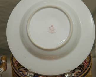 Mark on the twelve (12) Chamberlain Worcester Deep Plates