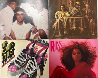 Record albums from The Pointer Sisters, and Diana Ross