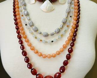 Assorted beaded necklaces