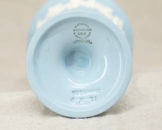 View of the base of the Wedgwood and Barlaston of Etruria Embossed Queen's Ware vase circa 1904