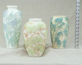 Large collection of Phoenix/Consolidated Glass Vases!