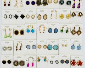 Still more from the large collection of vintage costume jewelry earrings