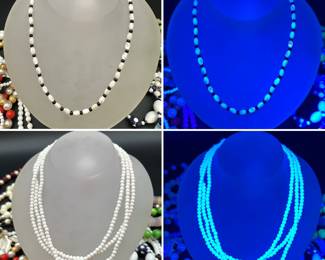 Some fun vintage/retro necklaces that also glow under black light!