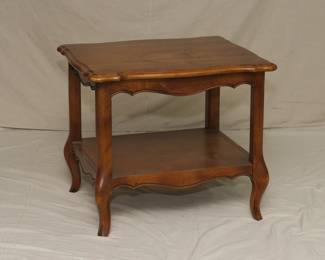 Classic French Provincial Side Table with Shelf