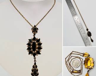 Antique 19th c. gold filled pendant necklace