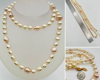 A beautiful Miriam Haskell faux baroque pearl necklace