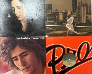 Vinyl records from Laura Nyro, Alicia Bridges, Tim Buckley, and Marcia Raven