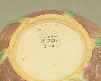 Base of the Roseville Pottery Jonquil planter