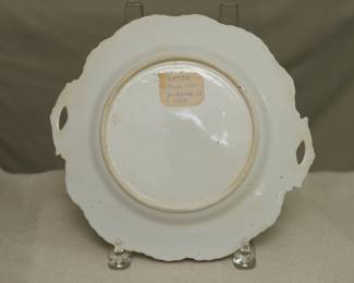 18th/19th Century Handled Plate, Identified as Spode on Note on Reverse.
