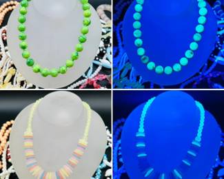 Some fun vintage/retro necklaces that also glow under black light!