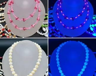Some fun vintage/retro necklaces that also glow under black light!
