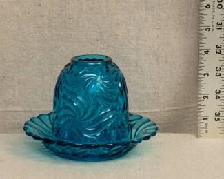 Baccarat aqua blue crystal glass two-piece fairy lamp