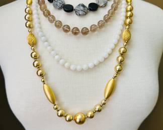 Assorted beaded necklaces costume jewelry